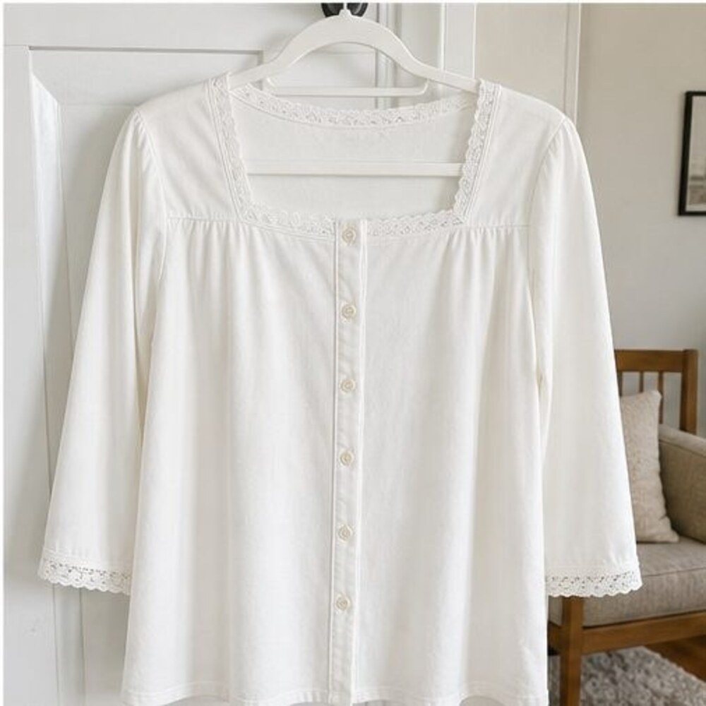 Blush Lace Trim Top